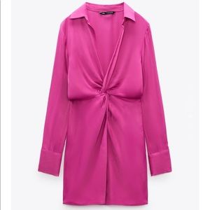 Pink Satin Dress